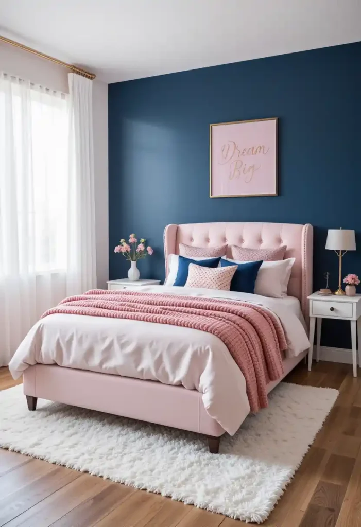 Statement Navy Accent Wall