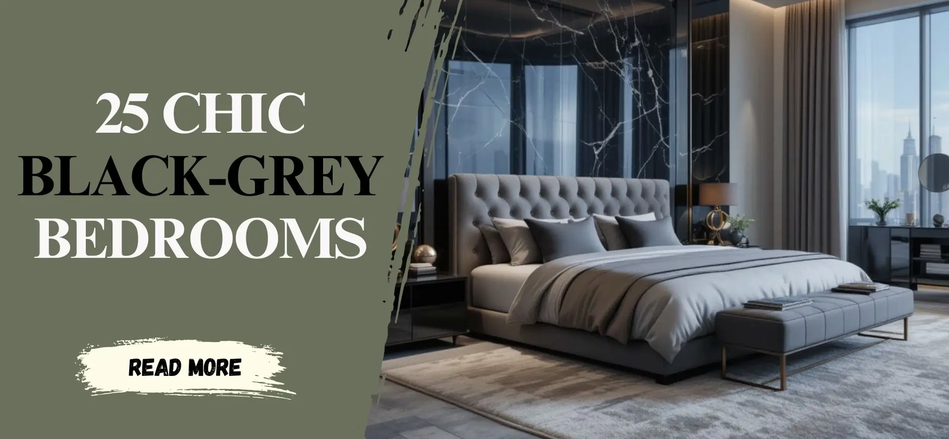 25 Chic Black-Grey Bedrooms