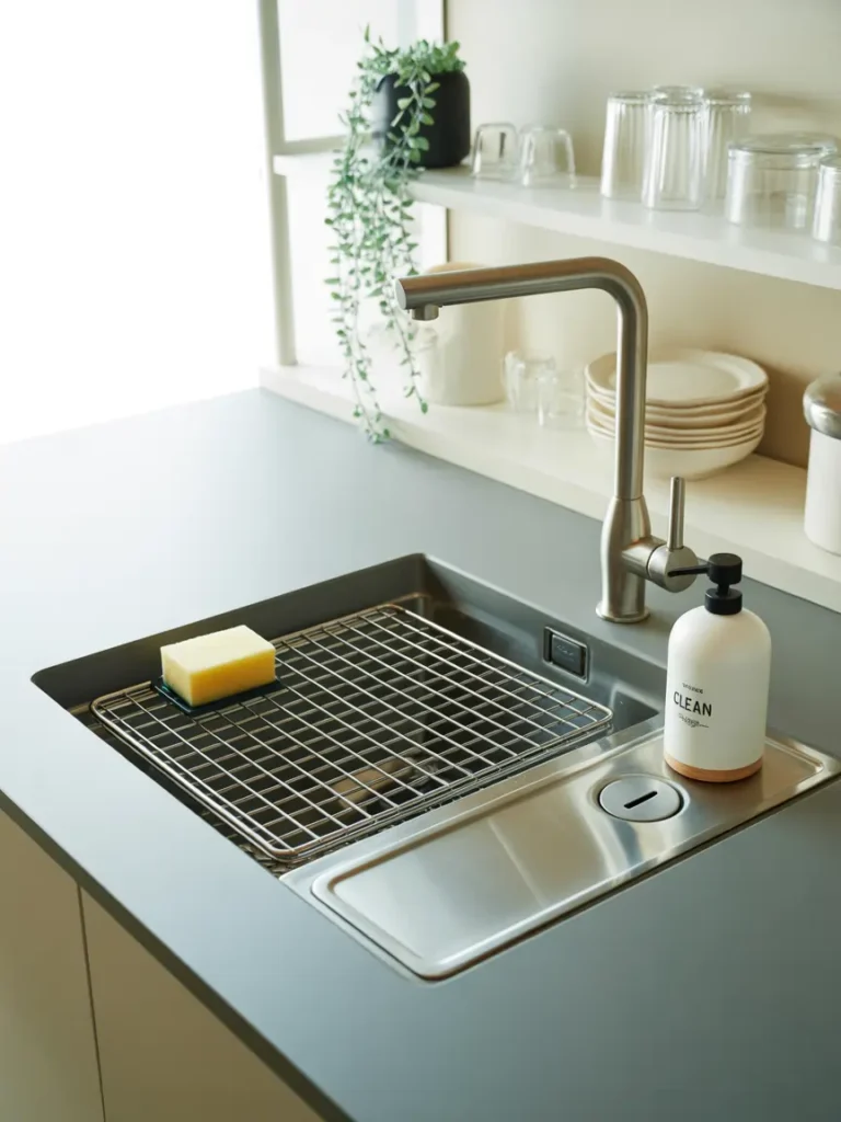 Add Built-In Soap Dispensers or Accessories (Kitchen Sink)