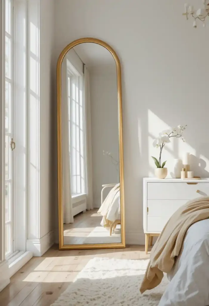 Add a Gold Mirror for Drama and Space