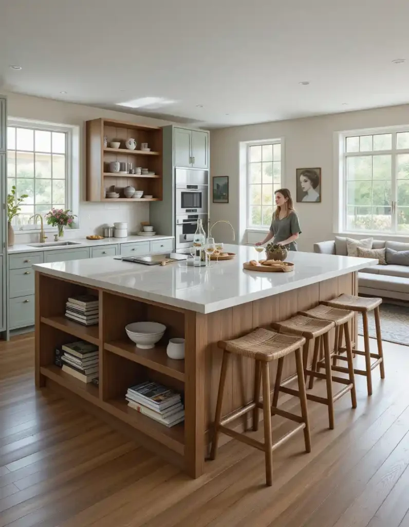 Add a Kitchen Island That Doubles as a Social Hub