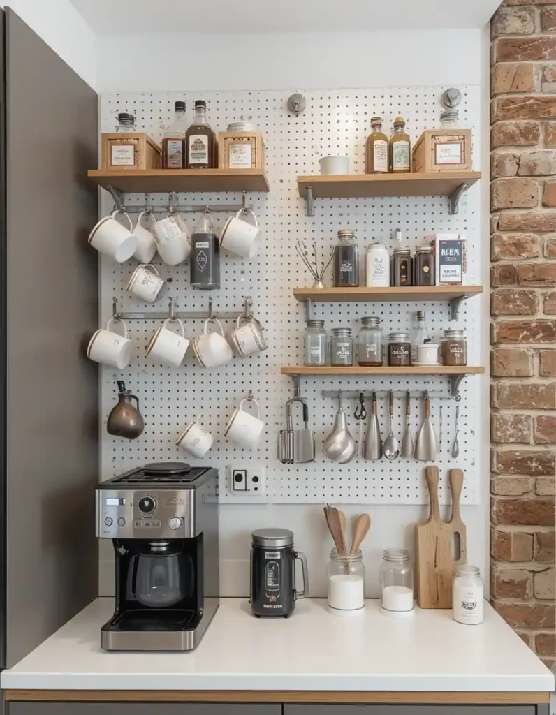  Add a Pegboard Wall (Yes, Seriously)