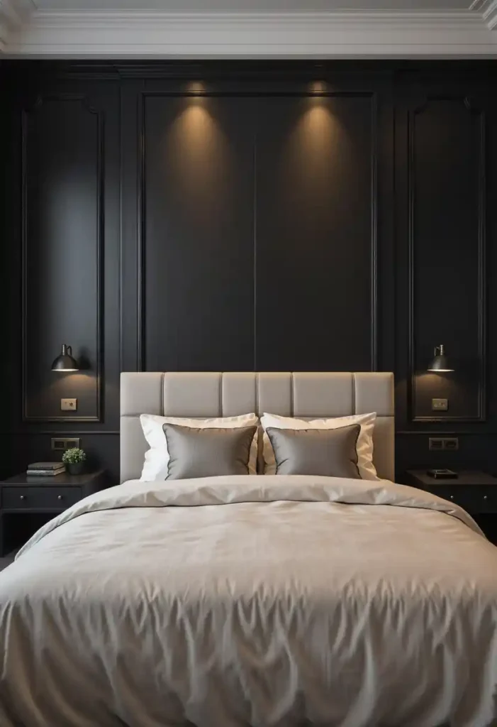 Black Panel Walls for That Boutique-Hotel Drama