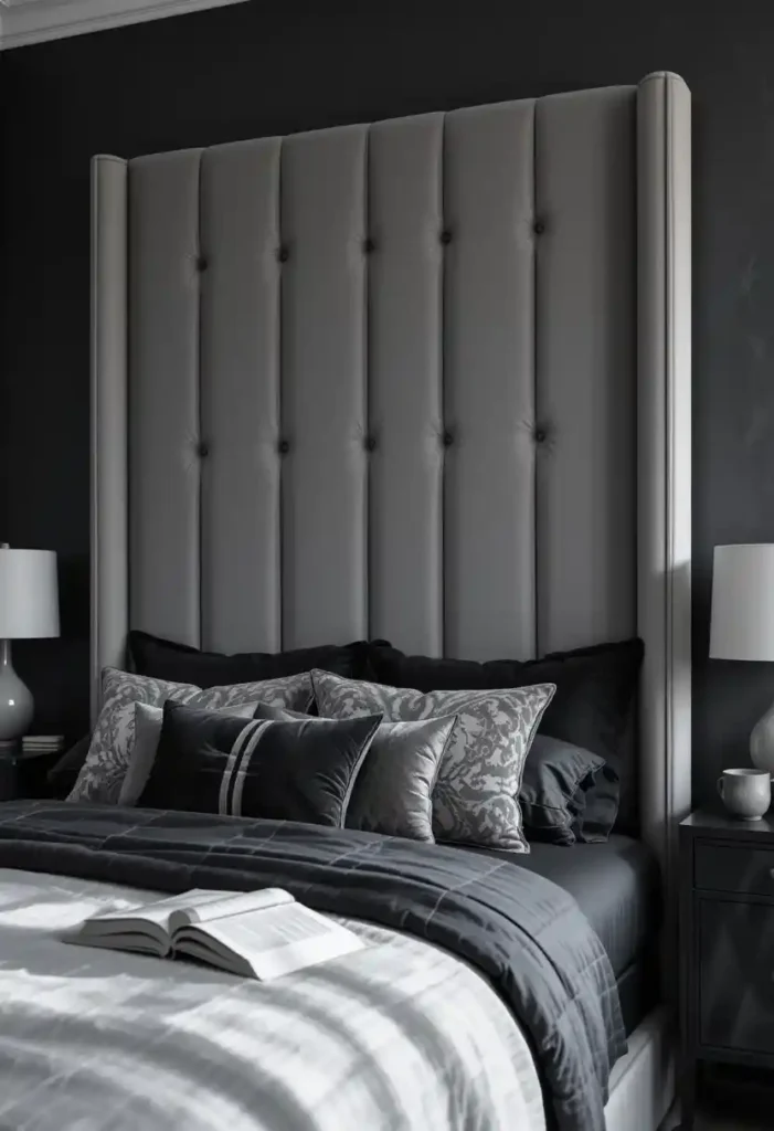 Bring in Grey Upholstered Headboards for Instant Comfort