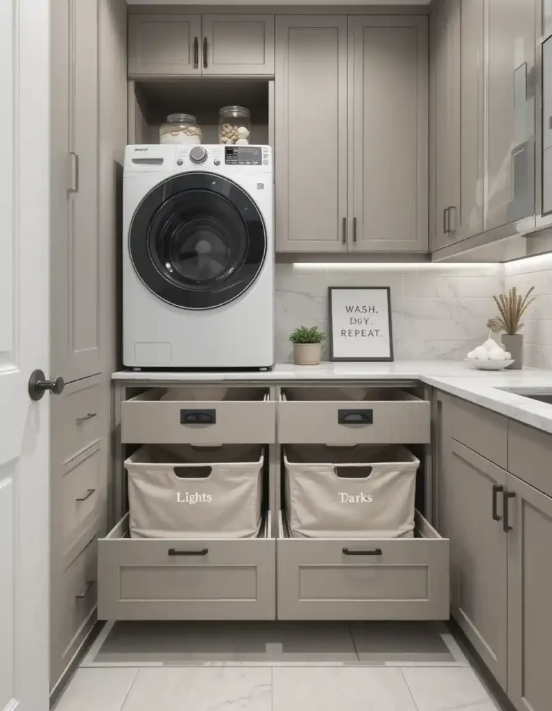 Built-In Hamper Drawers
