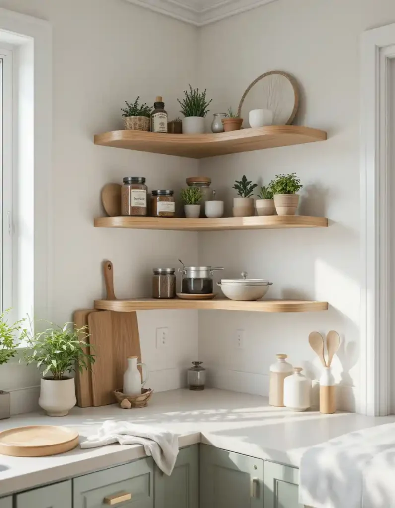 . Corner Shelves That Actually Make Sense