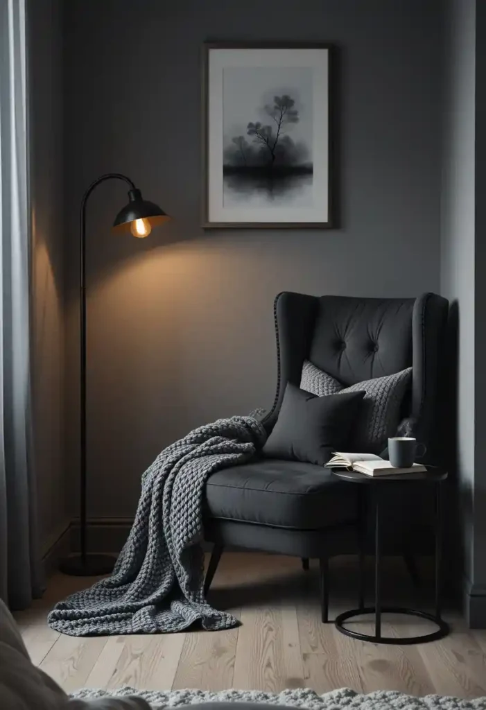 Create a Black & Grey Reading Nook