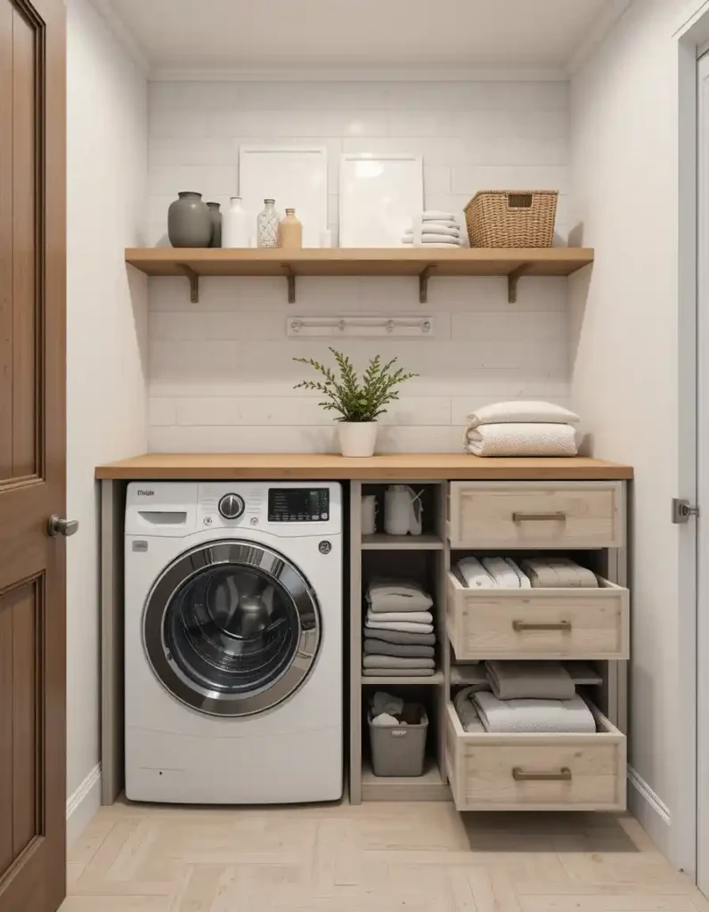 Create a Folding Station with Hidden Storage