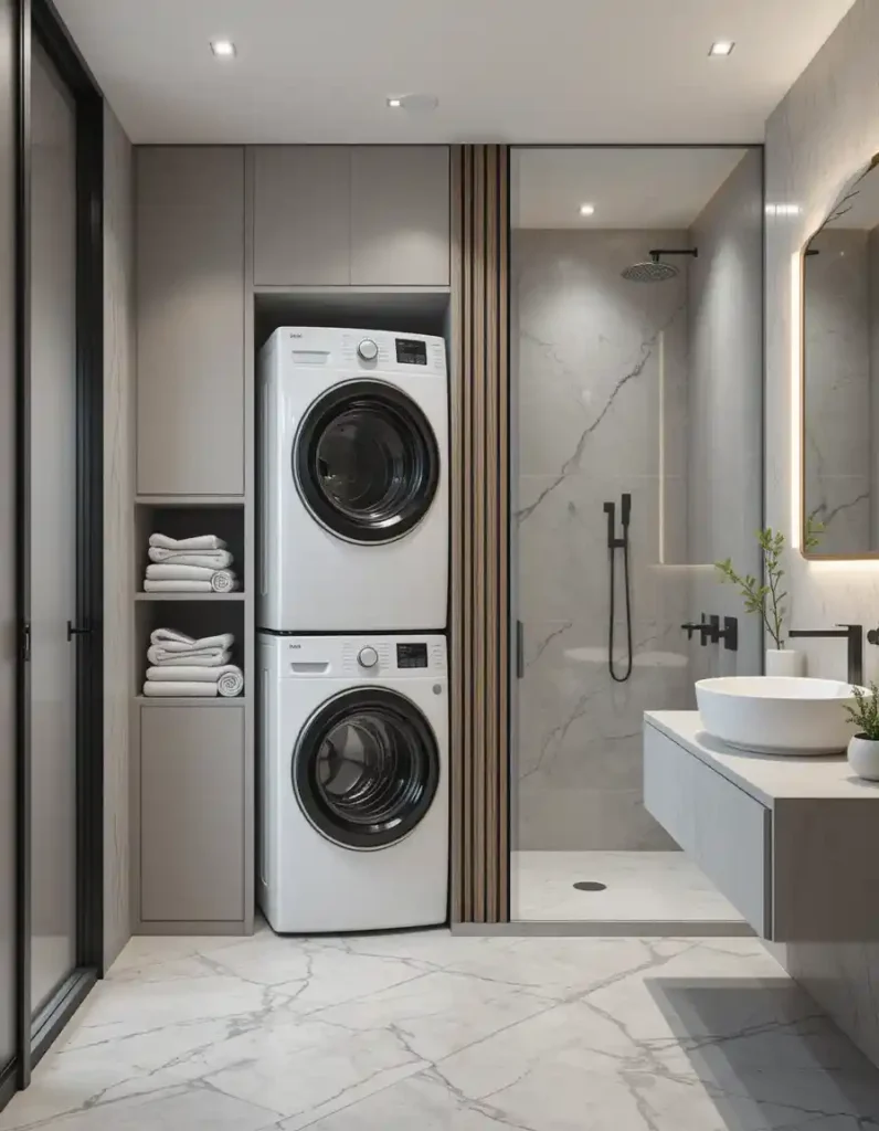 Double-Function Bathroom Wall