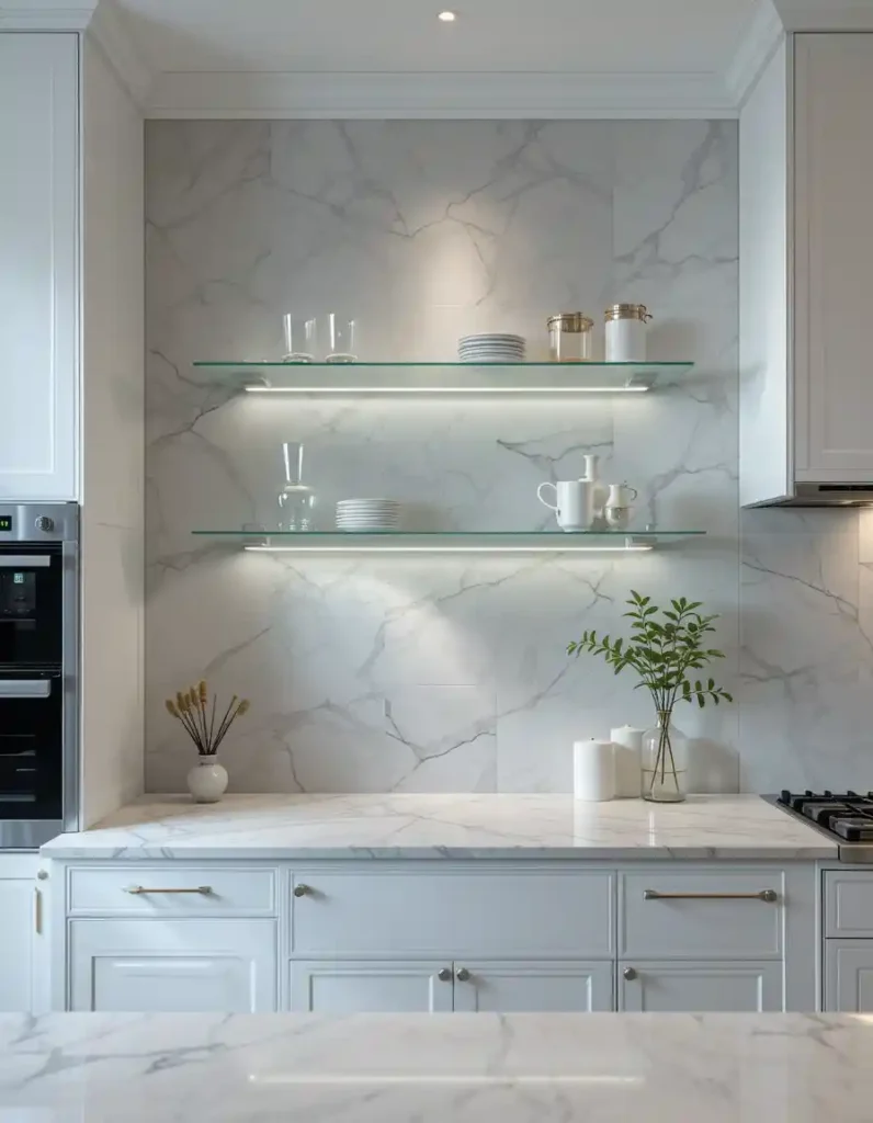 Glass Shelving for a Light and Luxe Look
