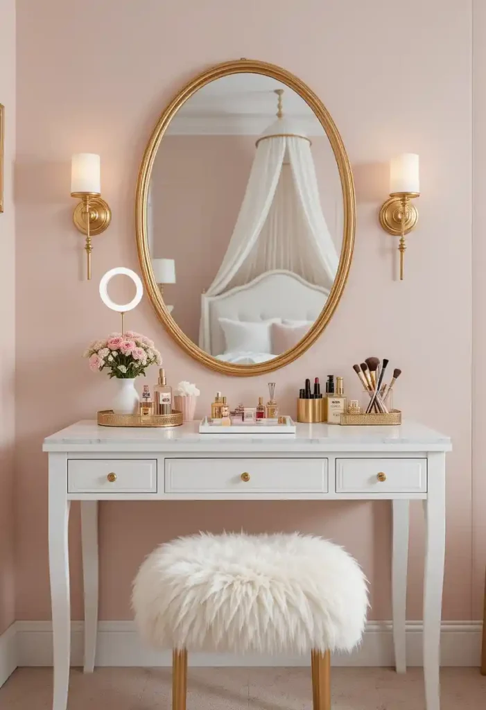 Gold Framed Vanity Mirror