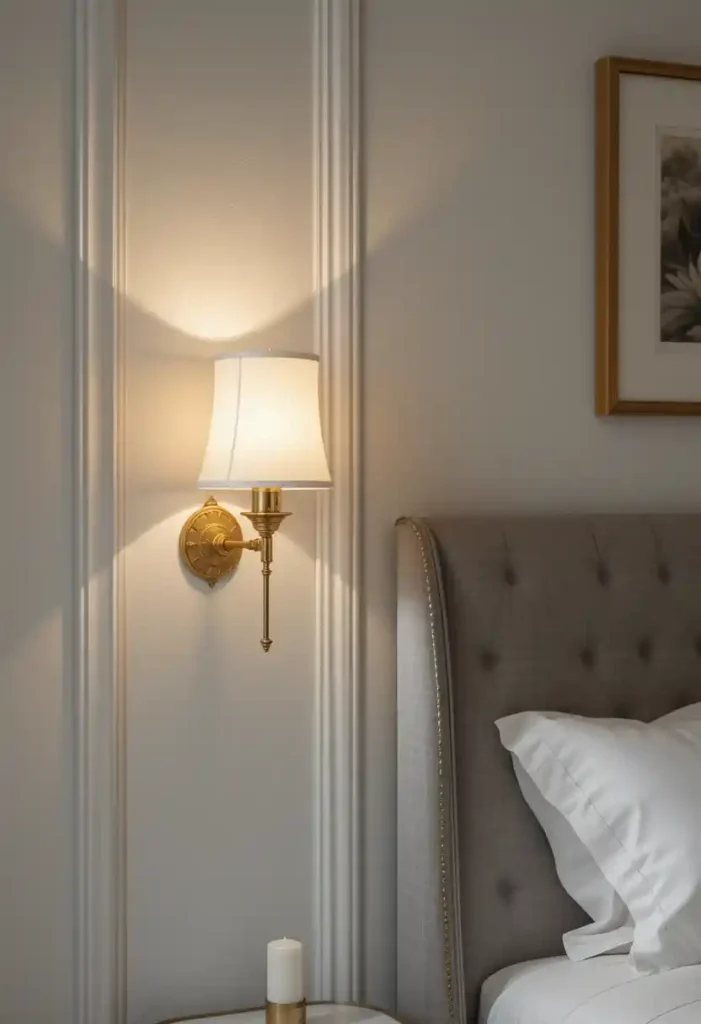 Gold and White Wall Sconces