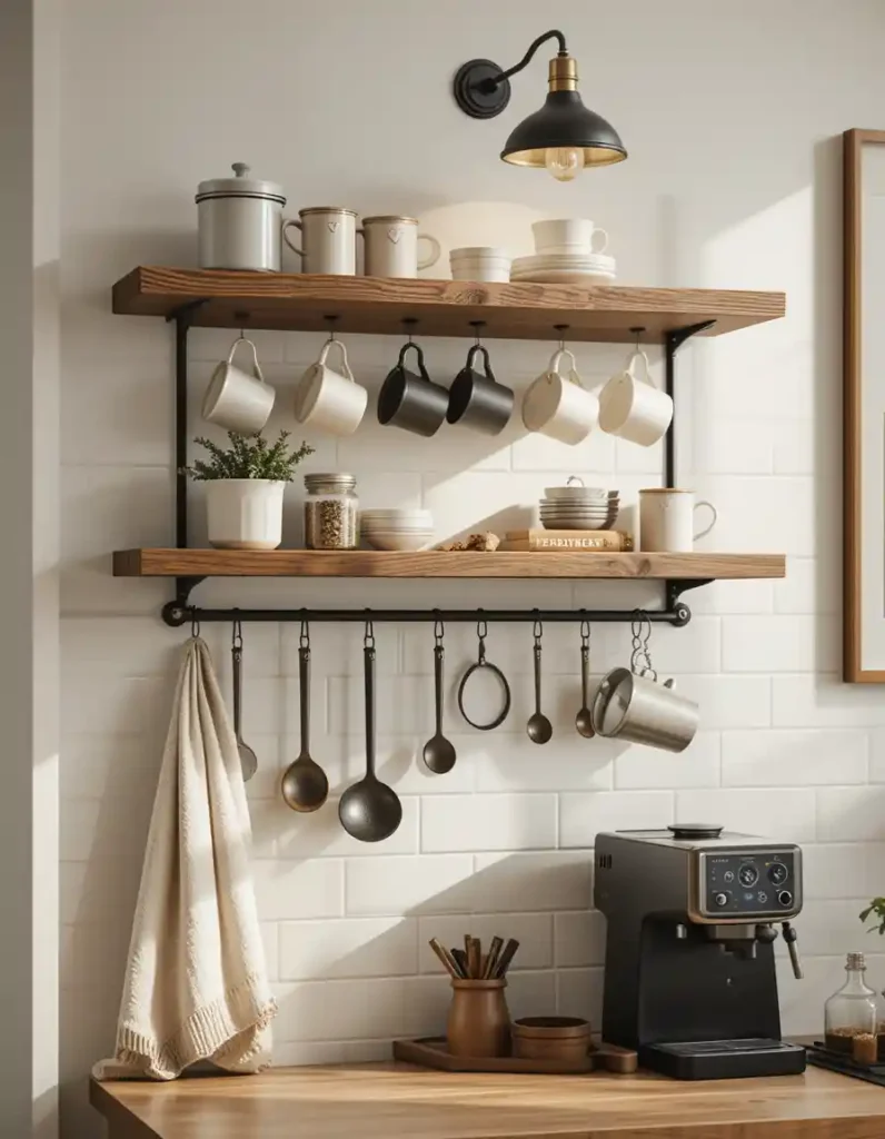 Hanging Rail + Shelf Combo