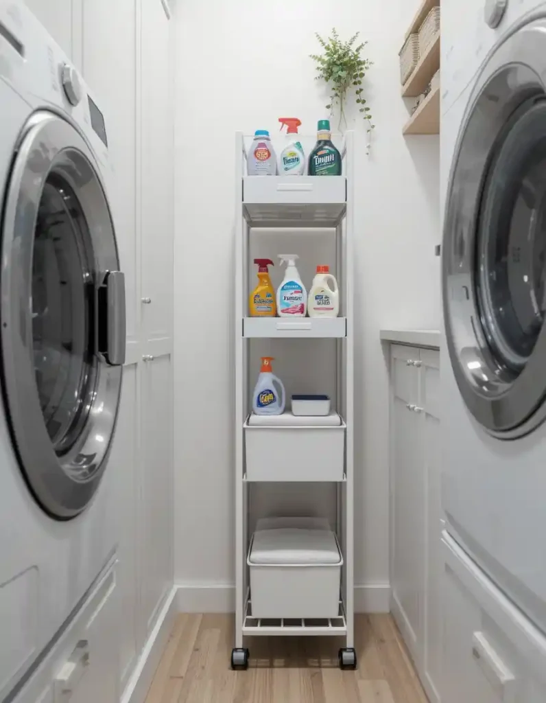 Hide a Rolling Cart Between Appliances