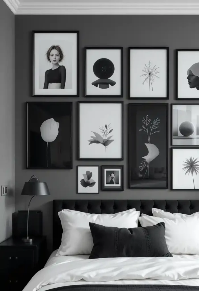 Incorporate Black and Grey Art for Personality