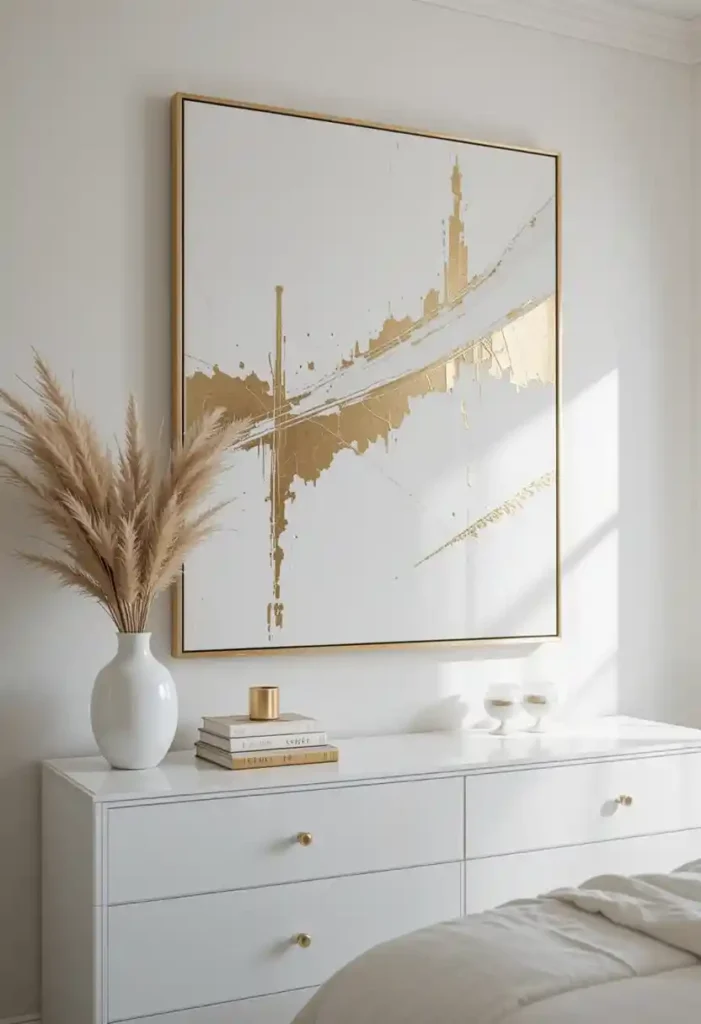 Incorporate Gold Leaf Accent Wall Art