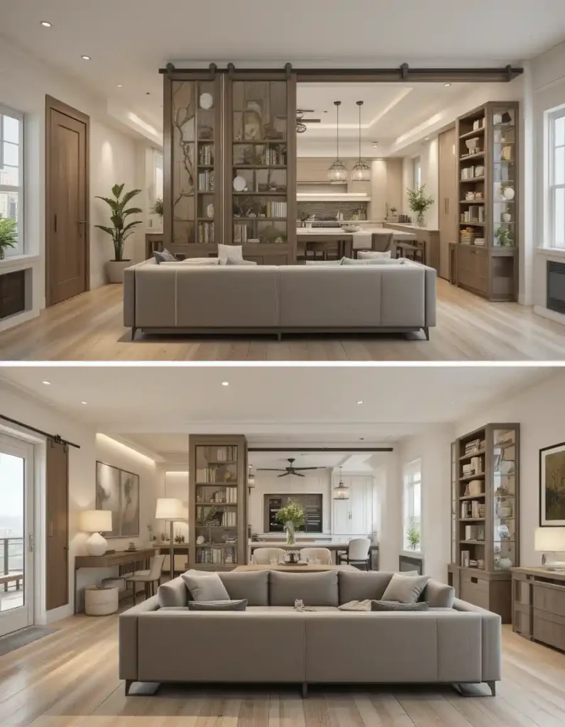 Incorporate Sliding or Folding Dividers