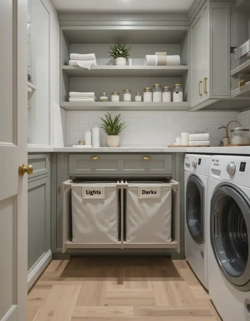 Incorporate a Built-In Hamper Drawer
