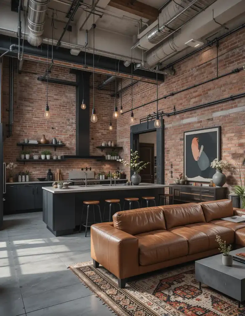 Industrial-Chic Magic with Exposed Materials
