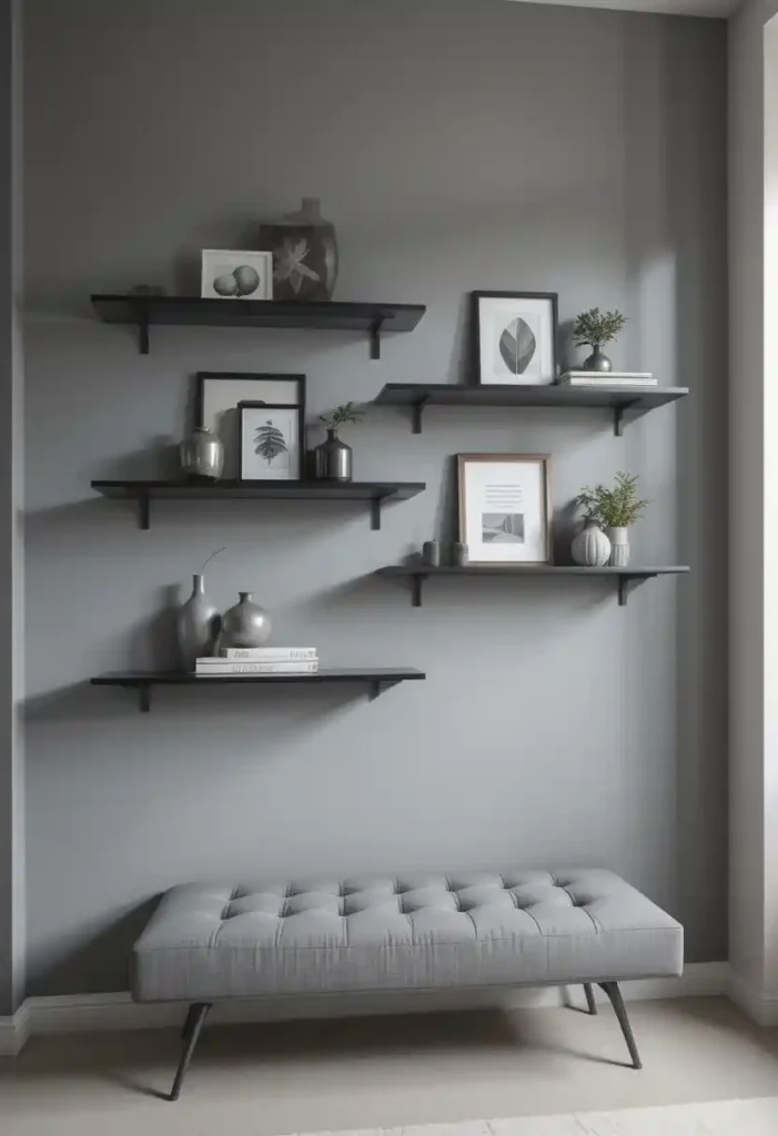 Install Black Floating Shelves for Stylish Storage