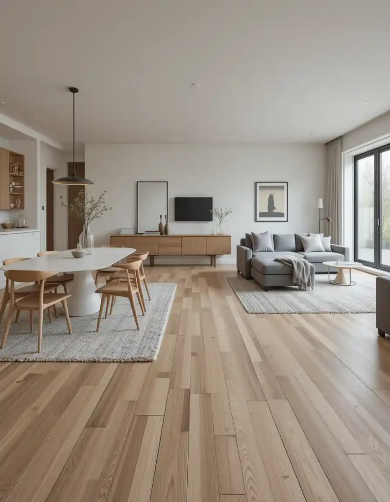 Keep Flooring Consistent Across Both Spaces