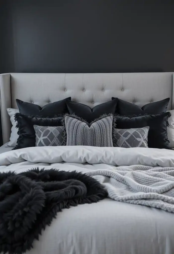 Layer Black and Grey Throw Pillows for Ultimate Comfort