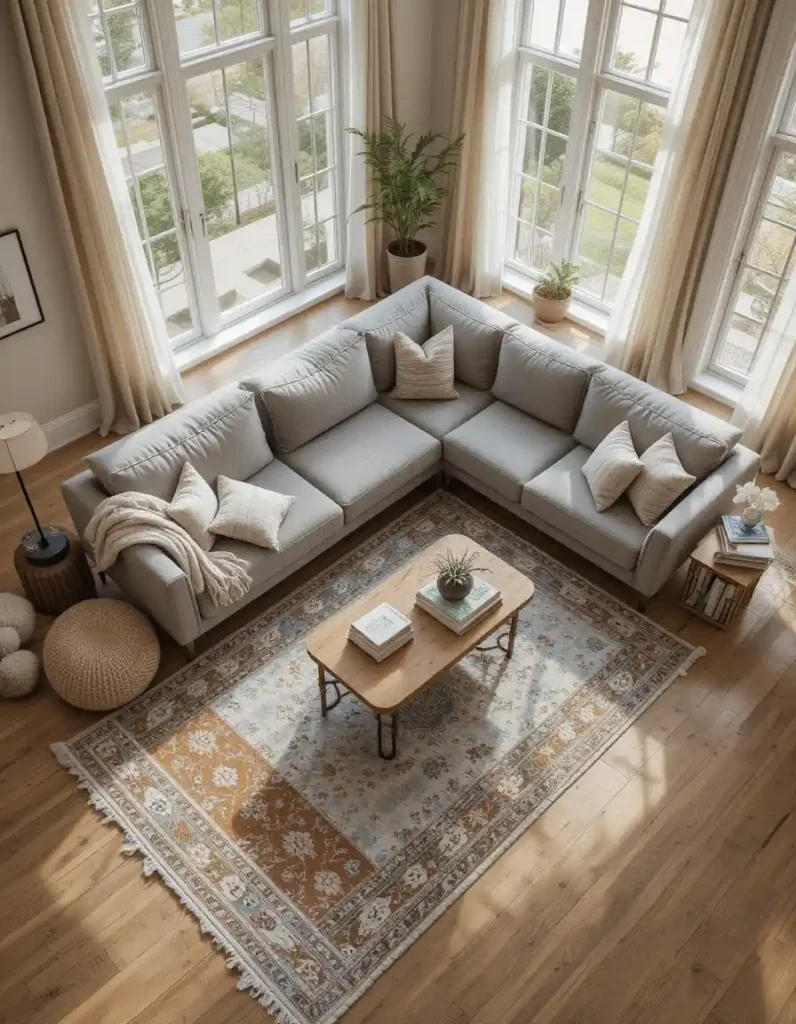 Layer Rugs for a Cozy Foundation