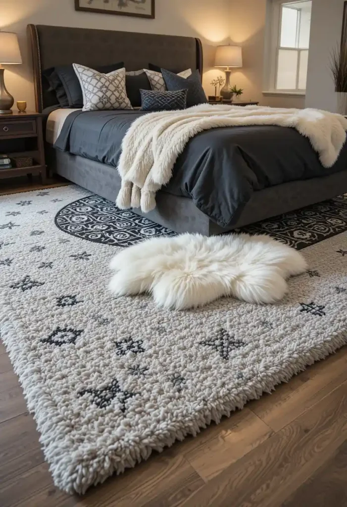 Layered Rugs in Mixed Textures