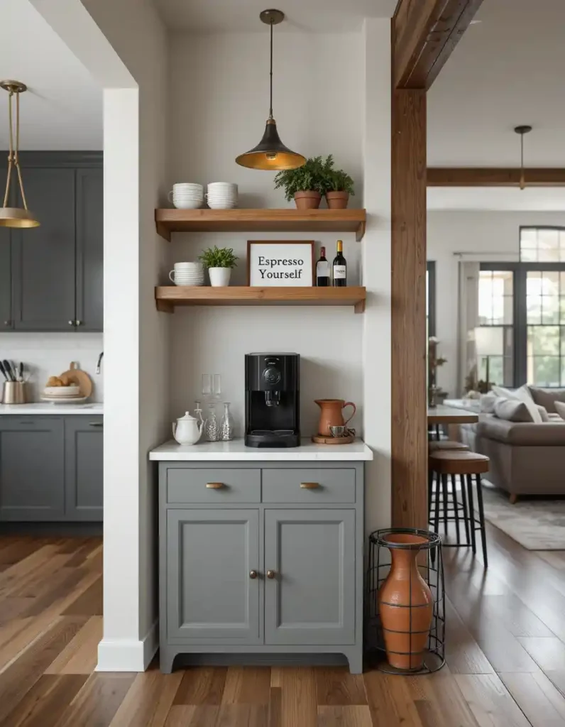 Make a Mini Coffee or Wine Station as a Bridge