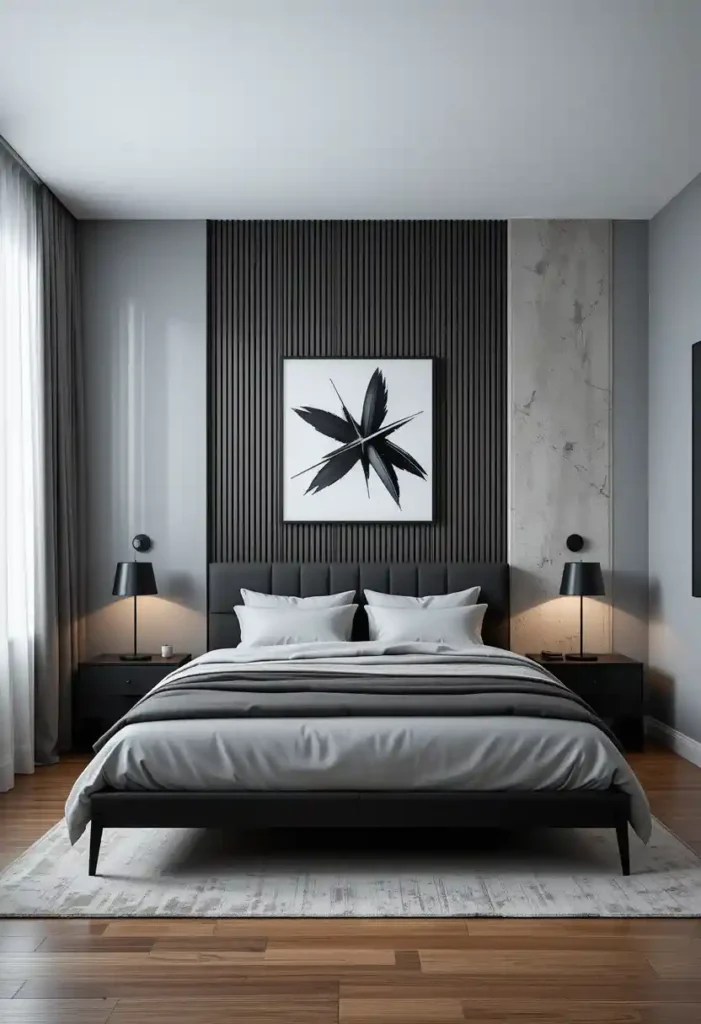 Try a Grey Textured Accent Wall