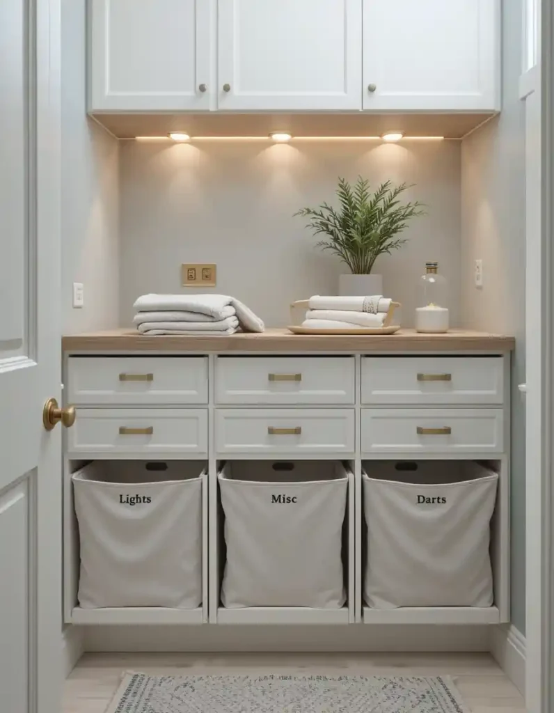Tuck Hampers Into Drawers or Cabinets