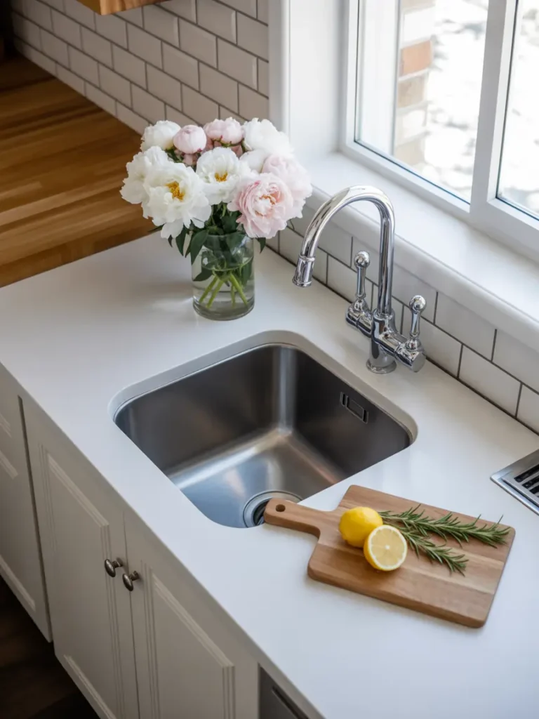 Upgrade the Countertop Around the Sink