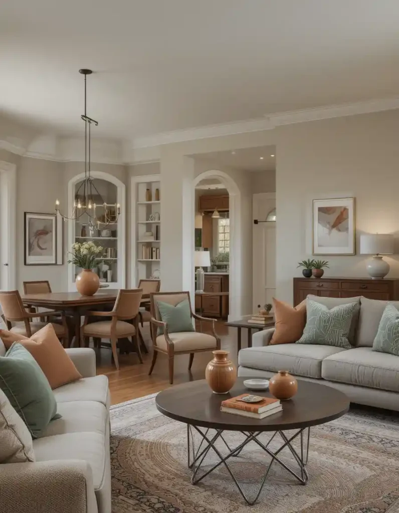  Use Accent Pieces to Link the Two Zones