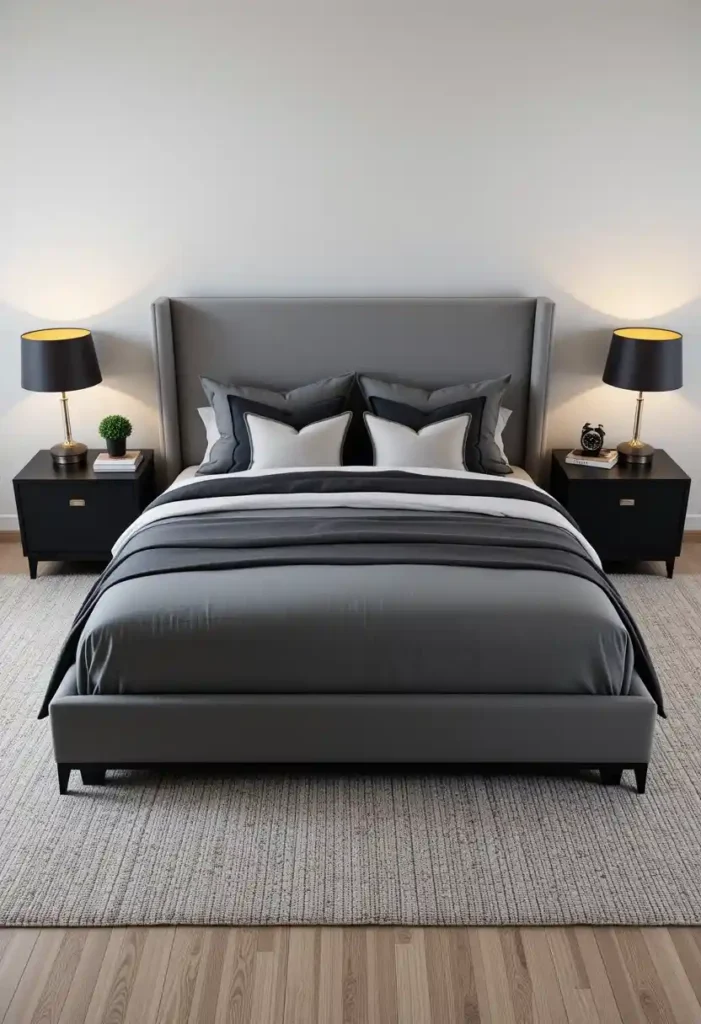 Use Black Nightstands for Bold Balance