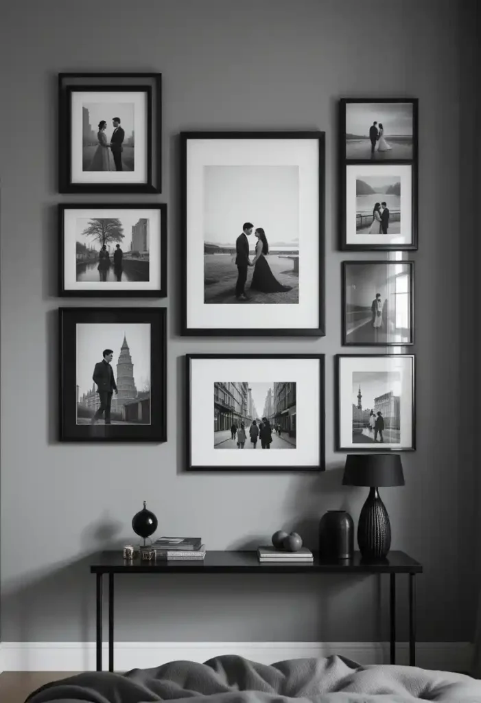 Use Black Picture Frames with Monochrome Photos