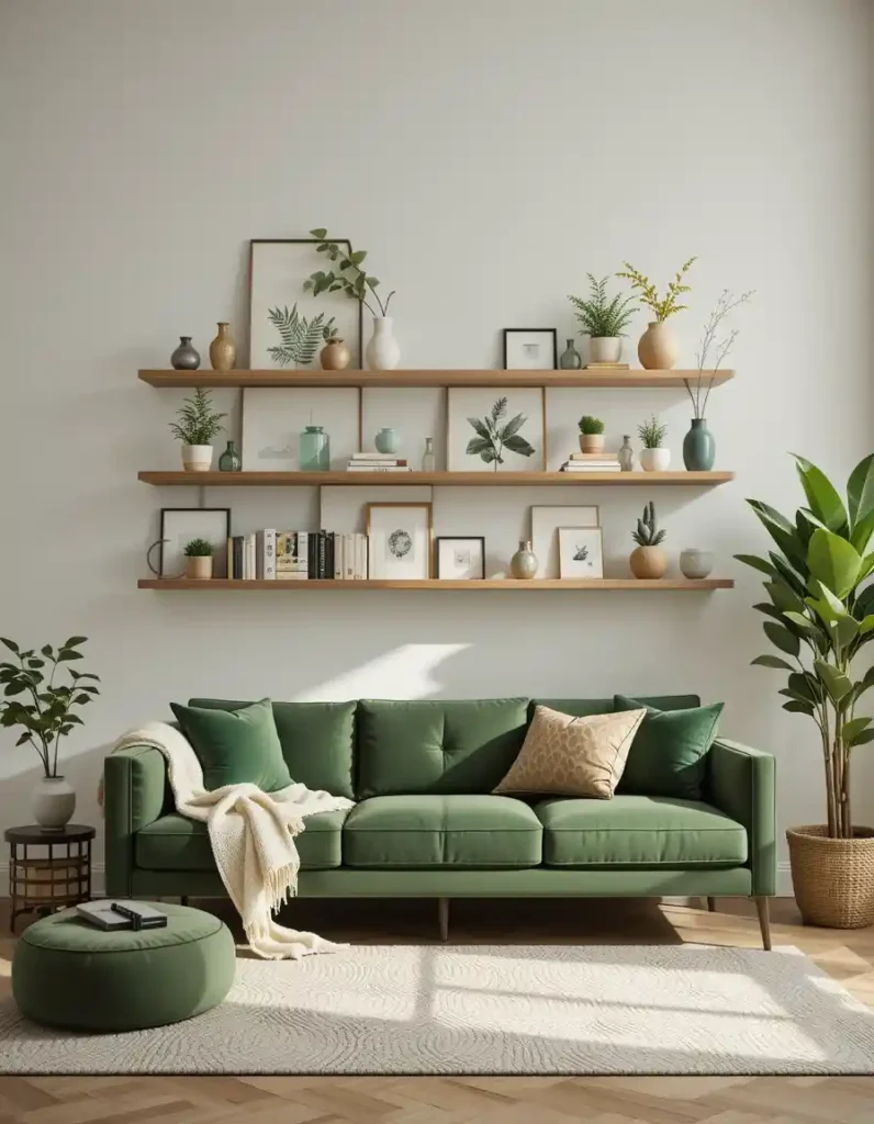 Use Floating Shelves for Balance and Style