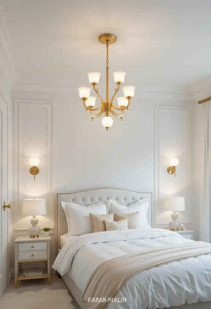Use Gold Light Fixtures to Set the Mood