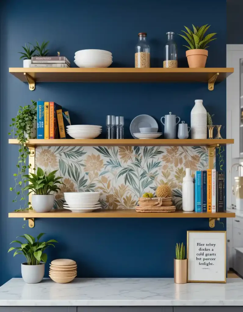 Use Shelf Liners or Paint to Make Your Shelves Pop