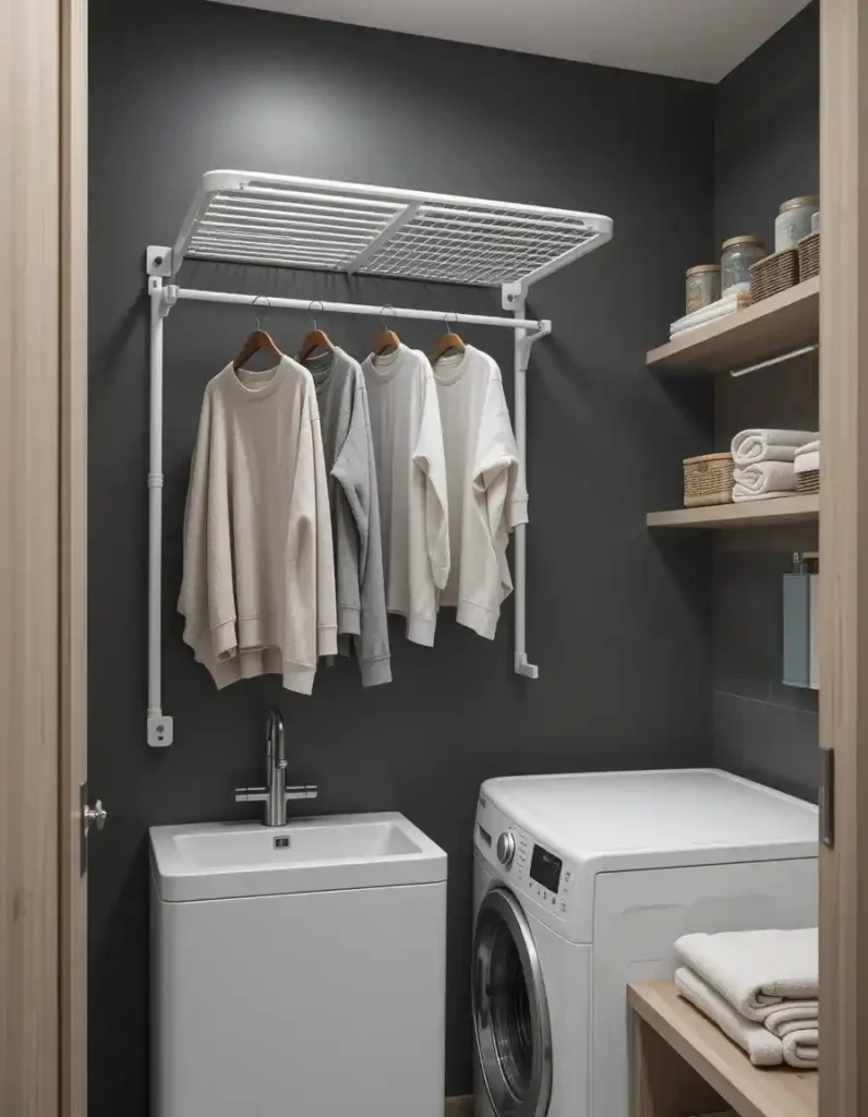 Use Wall-Mounted Drying Racks Instead of Floor Ones