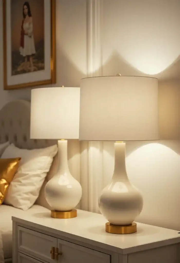 Use White Lamps with Gold Bases