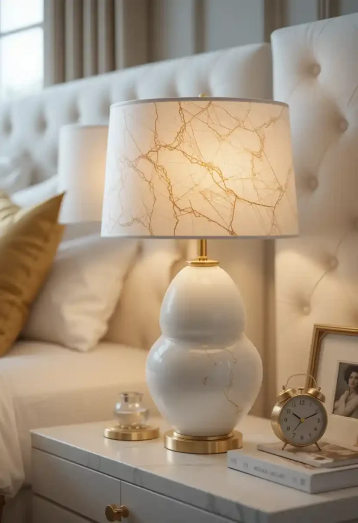 Use White and Gold Table Lamps