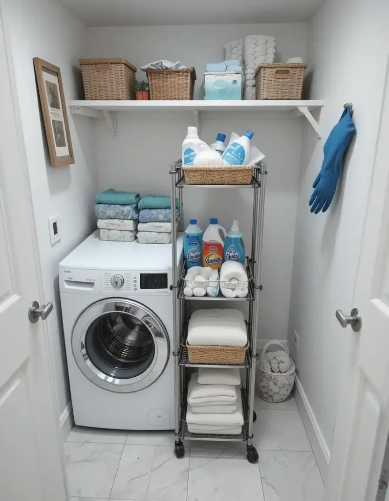 Use a Rolling Cart Between or Beside Units