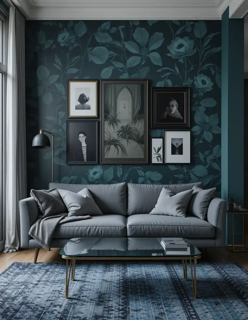 Use a Statement Wall Behind Your Sofa