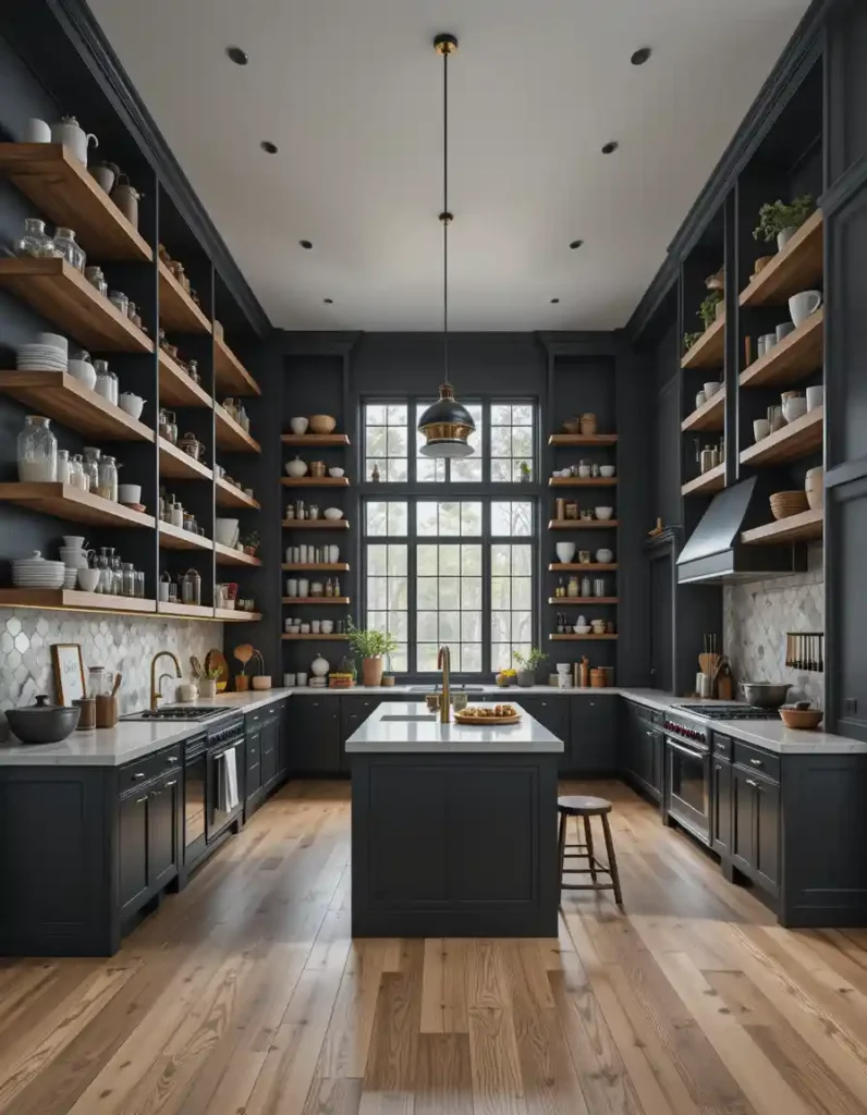 Wall-to-Wall Shelving for Maximum Drama