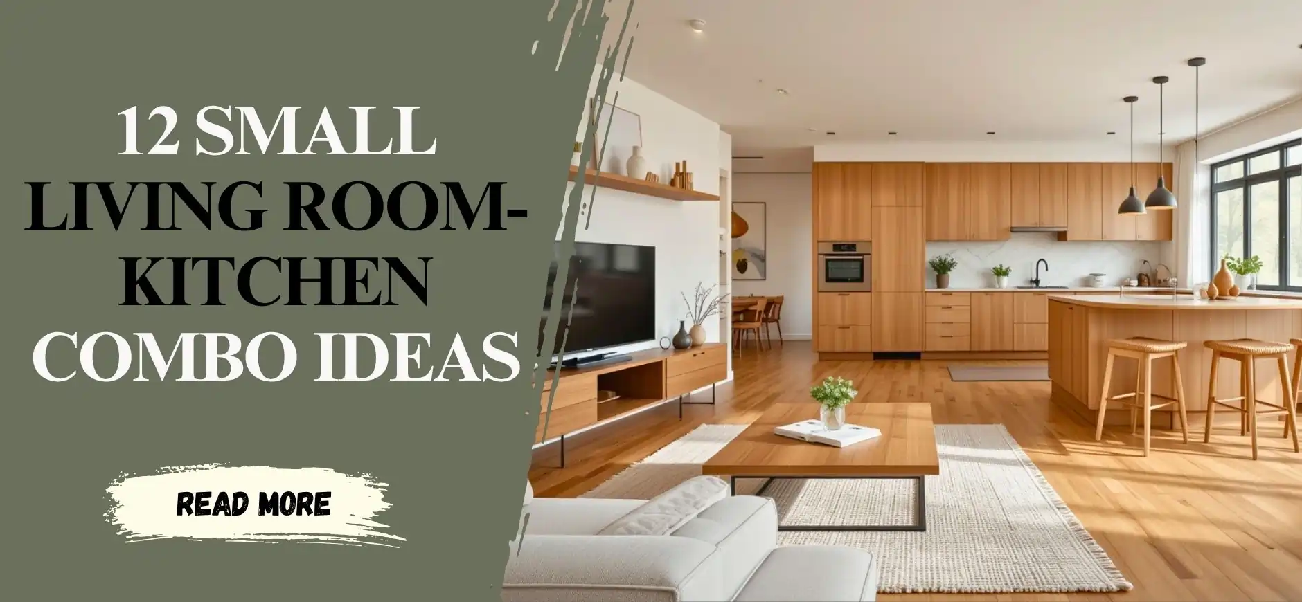 12 Smart Ideas for Small Living Room and Kitchen Combos