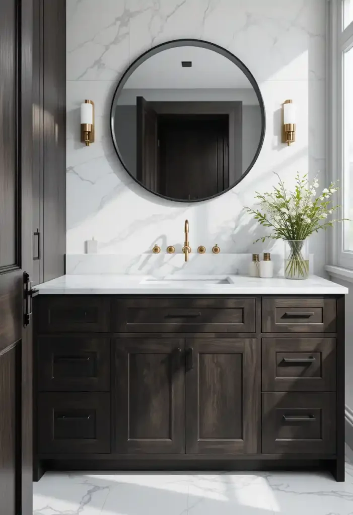  Create Contrast with Light-Colored Countertops