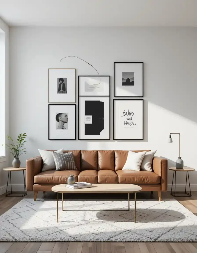 Add Modern Artwork or a Gallery Wall Above It
