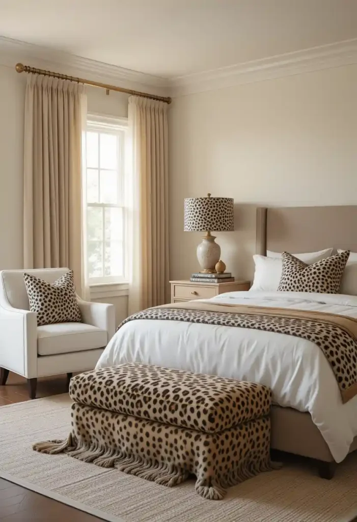 Be Picky About Pattern Size and Scale (Bedroom with Leopard Print