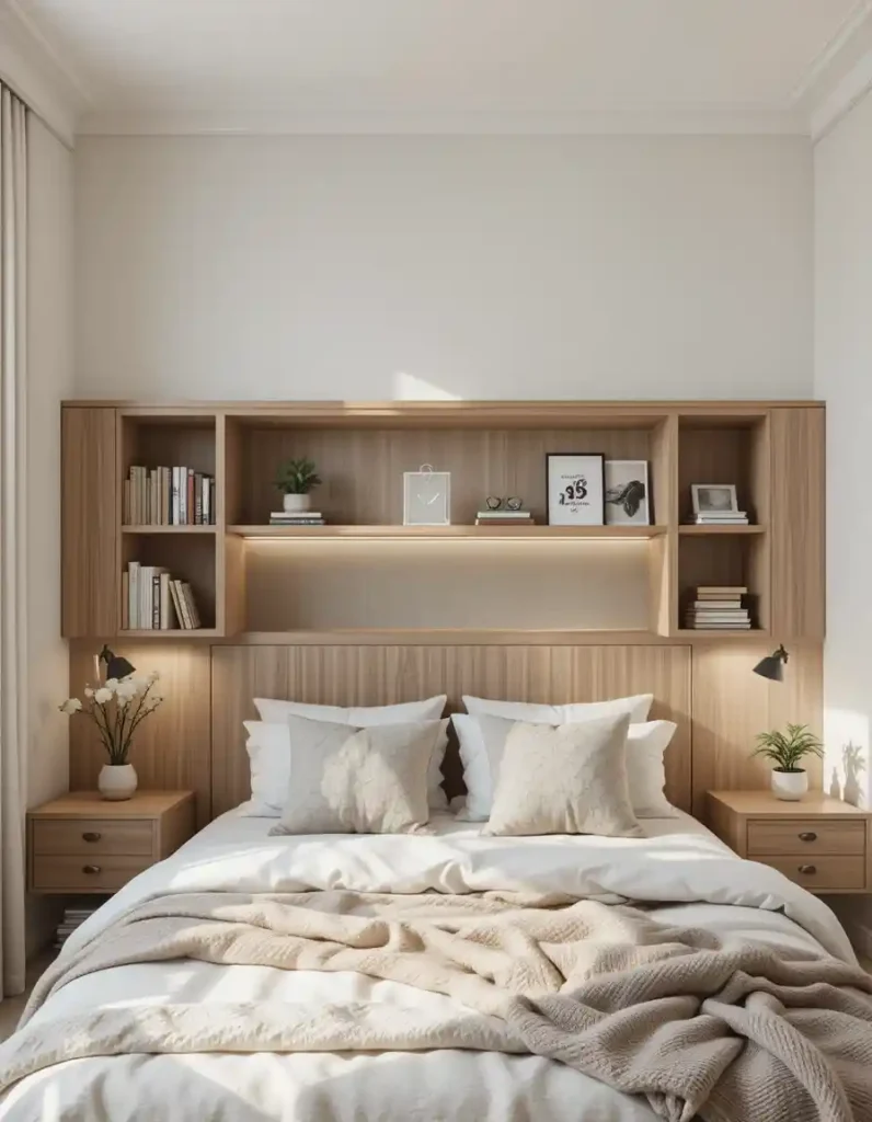 Built-In Headboard Storage