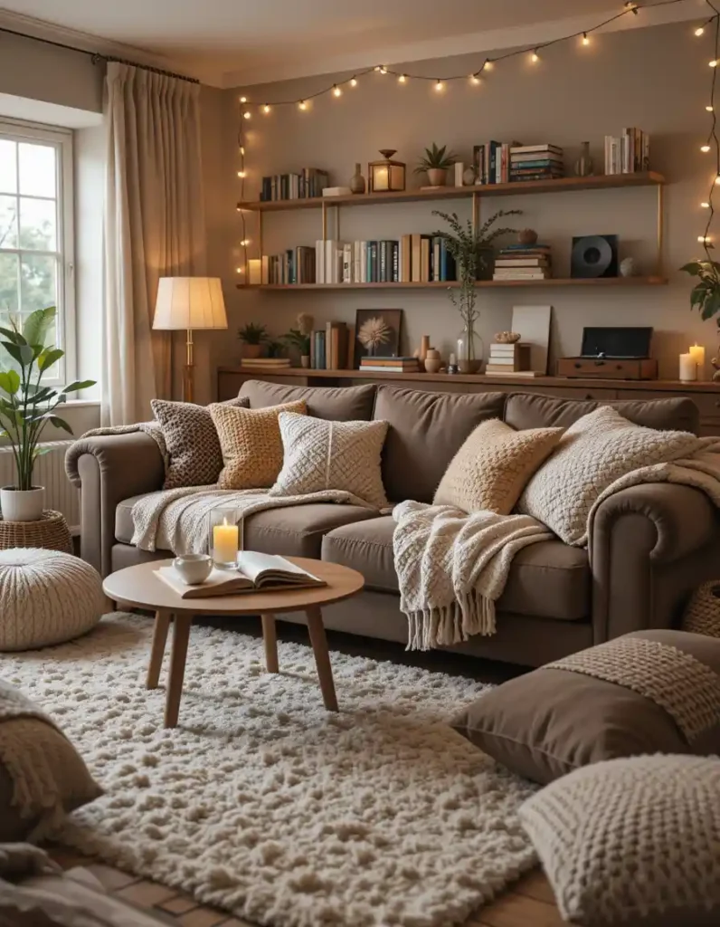 Cozy Nap Den with Blankets, Books, and Chill Vibes